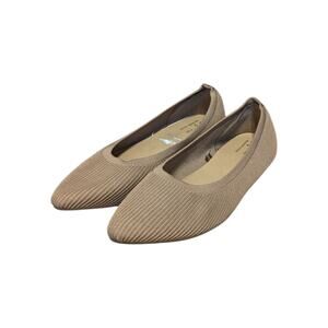 Seychelles Elise Pointed Toe Ballet Flats Knit Upper Tan Brown Womens 11 Wide